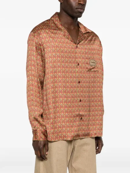 Риза Drôle De Monsieur с пейсли десен червено