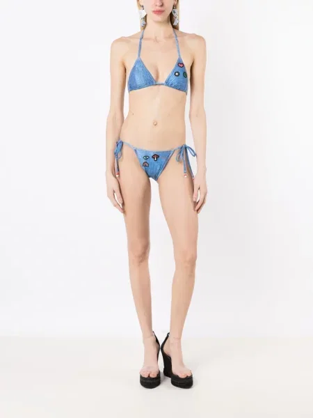 Siuvinėtas bikinis Amir Slama juoda