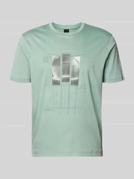 T-shirt z czystej bawełny krój regular fit model Boss Green