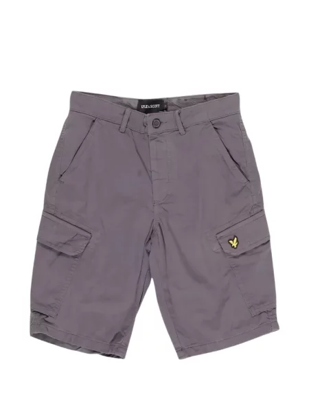 Pantaloni scurți cargo Lyle & Scott cu autograf gri