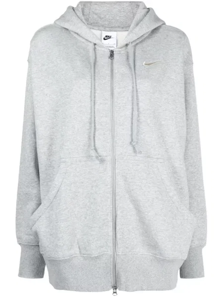 Hanorac cu glugă Nike cu broderie gri