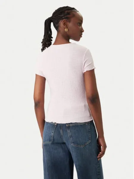 Tommy Jeans Majica Smock Seersucker roza