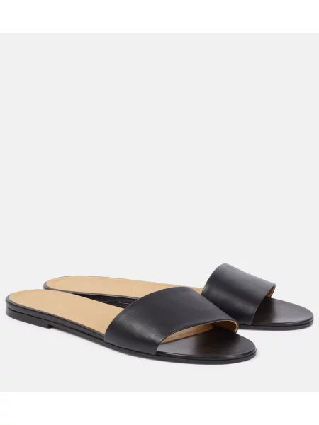 Sandale The Row din piele negru