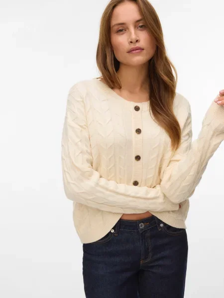 VERO MODA Pulover VMTILDA crem