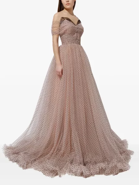 Taškuotas taškuota suknelė Iris Serban rožinė