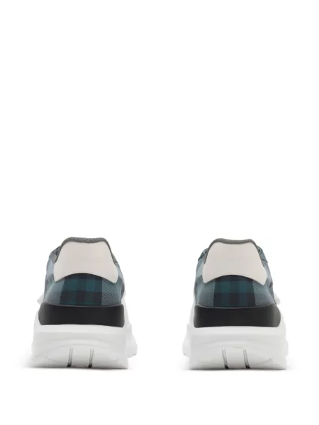 Bőr kockás sneaker Burberry kék