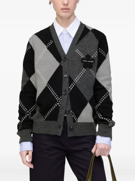 Cardigan Marc Jacobs cu model floral gri