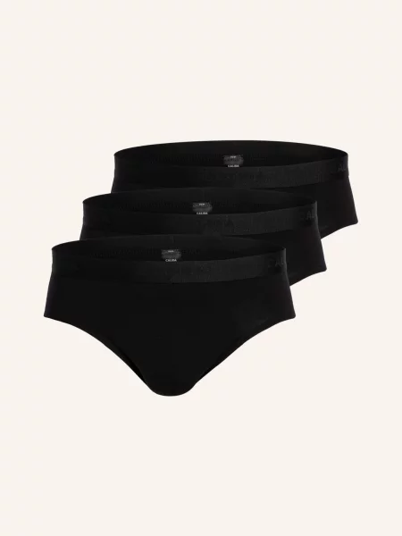 Calida Slipy Natural Benefit 3 Kusy V Balení černá