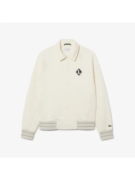 Lacoste Kurtka Bomber Classic Fit Kremowa Kremowy