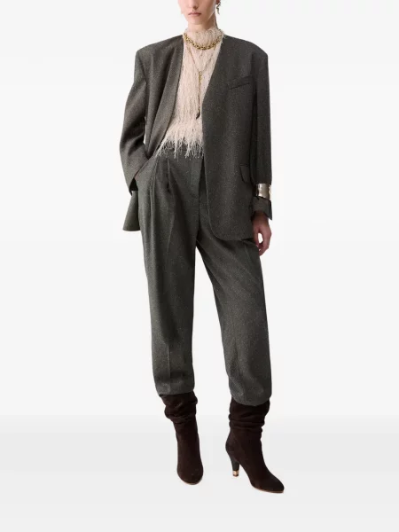Cu centură geacă Liu Jo din tweed verde