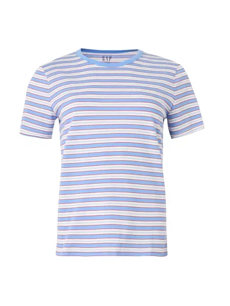 GAP Tricou albastru deschis / roși aprins alb