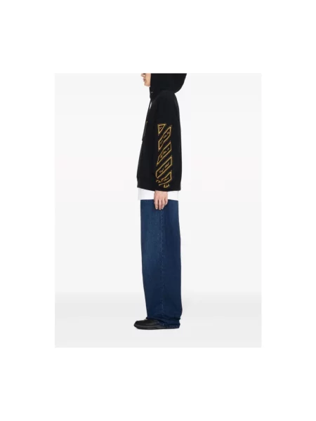 Haftowana bluza z kapturem Off-white biała