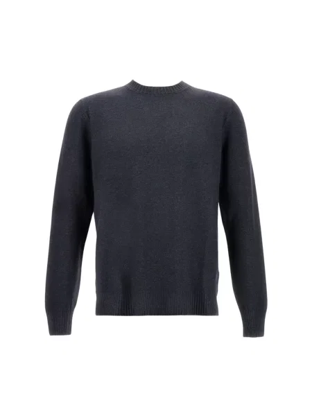 Sweter Gran Sasso z kaszmiru z długim rękawem szary