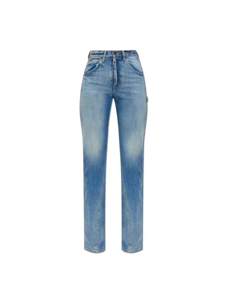 Jeansy straight leg Maison Margiela niebieskie