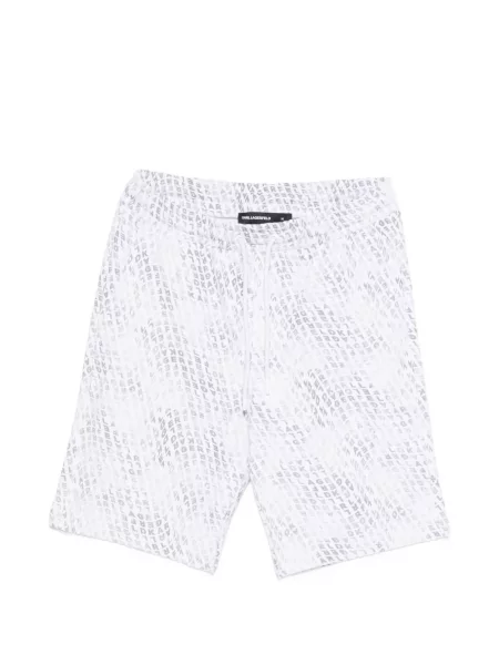 Pantaloni scurți Karl Lagerfeld cu autograf cu cordon alb
