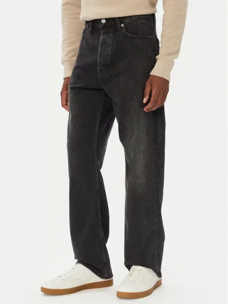 Tommy Jeans straight traperice za muškarce crna