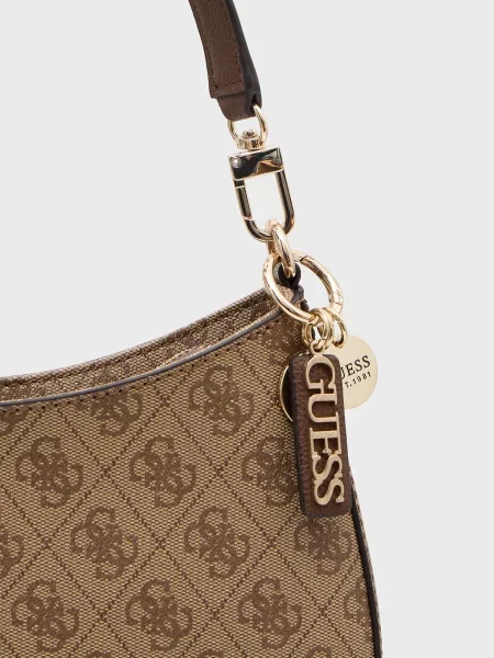 Сумка Guess з принтом бежева