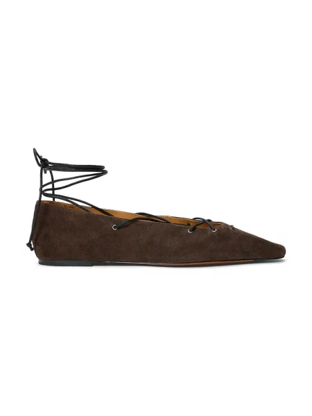 Polo Ralph Lauren balerini din piele întoarsă Lce Pnt Blt maro