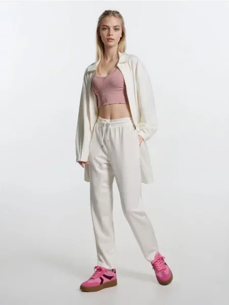 Штани soft touch з додаванням кремовий