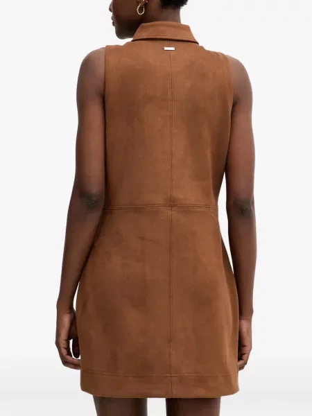 Rochie mini Dkny fără mâneci maro