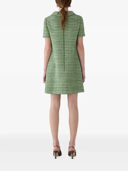 Rochie mini Carolina Herrera din tweed verde