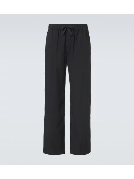 Pantaloni Saman Amel de mătase negru