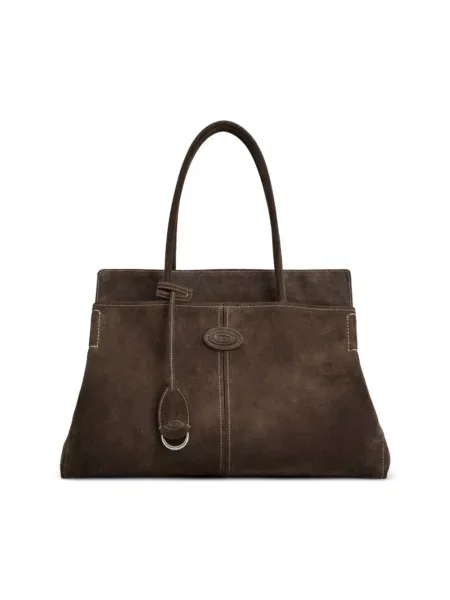 Shopperka Tod's zamszowa brązowa