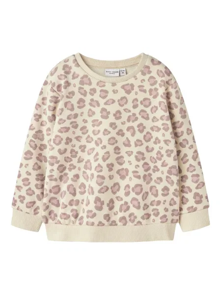 NAME IT Sweater majica Davina pijesak / svijetloljubičasta