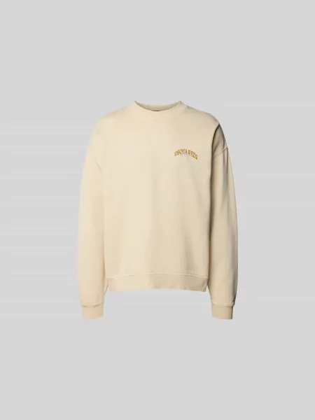 Bluza z prążkowanymi wykończeniami Dsquared2 beżowa