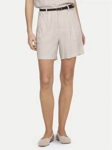 Šortky z materiálu ONLY béžové