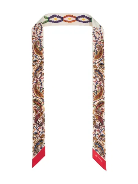 Fular Etro cu model paisley cu autograf