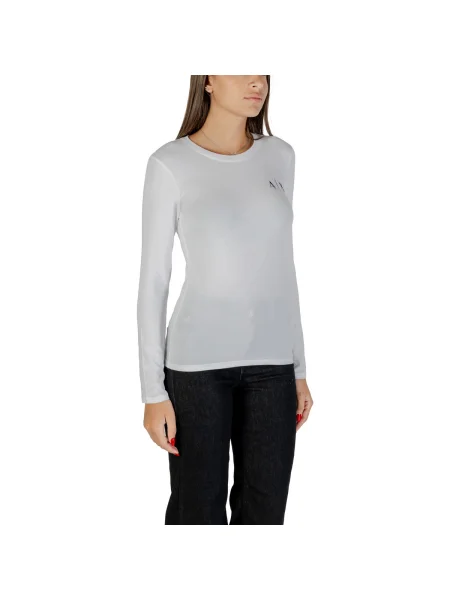 Tricou mânecă lungă Eax alb