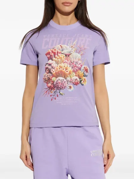 Tricou Versace Jeans Couture violet