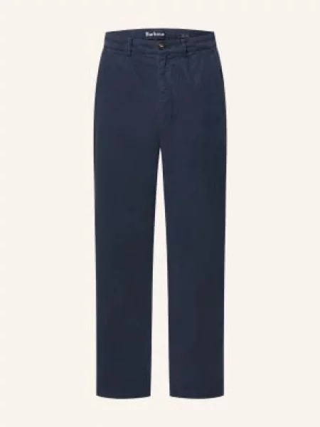 Barbour Kalhoty Cotton Regular Fit tmavě modrá