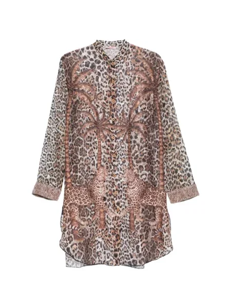 Sukienka koszulowa Pin-up Stars z nadrukiem z nadrukiem zwierzęcym garniturowa