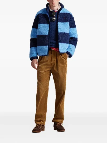 Ριγέ polo Polo Ralph Lauren με κουκούλα με αυτόγραφο λευκό