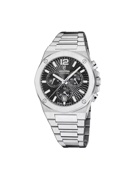 FESTINA Analogové hodinky Chronograph Vallée Swiss Made' černá