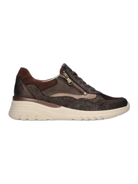 Sneakersy Waldläufer skórzane brązowe