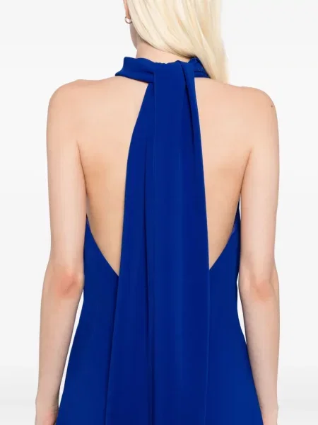 Rochie Amsale din crep de costum albastru
