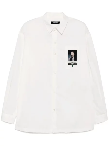 Риза Undercover с принт бяло