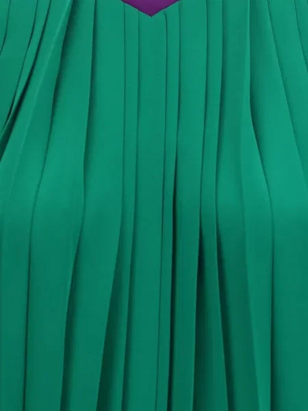 Bluză Valentino Garavani de mătase verde