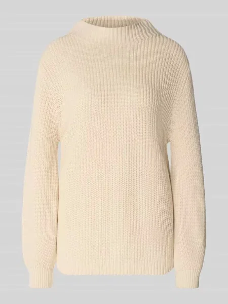 Sweter z dzianiny kroju regular fit z mieszanki bawełny S.oliver Red Label beżowy