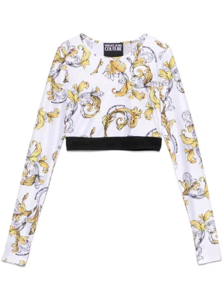 Top Versace Jeans Couture cu imagine alb