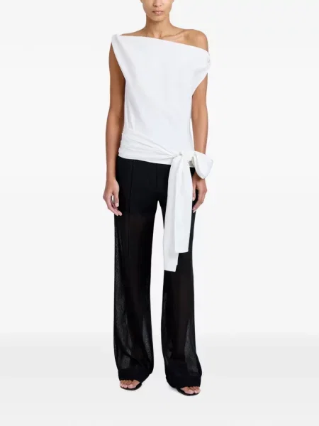 Top Proenza Schouler din jerseu alb