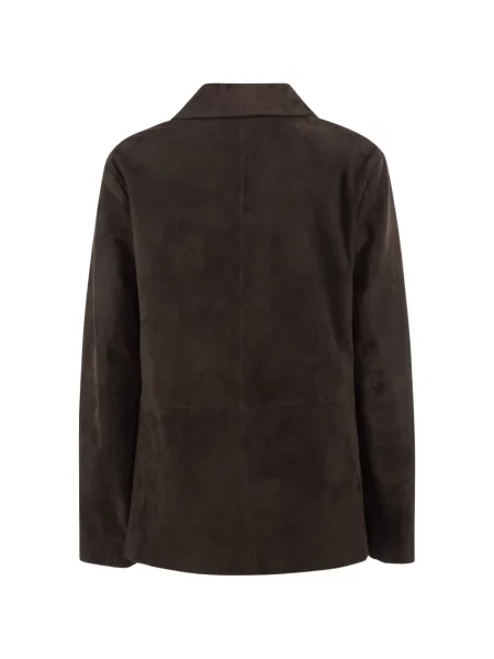 Geacă 's Max Mara din piele de căprioară maro
