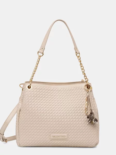 Valentino Bags torebka z imitacji skóry GEA beżowa