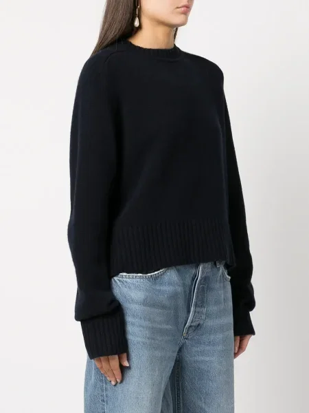 Pulover Extreme Cashmere din cașmir cu decolteu rotund albastru