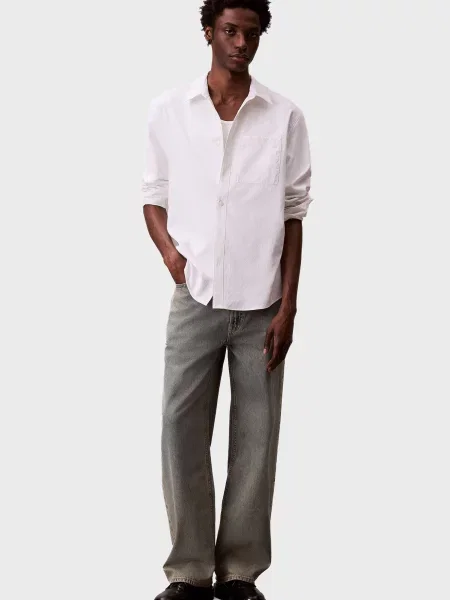 Прямі джинси Calvin Klein Jeans блакитні