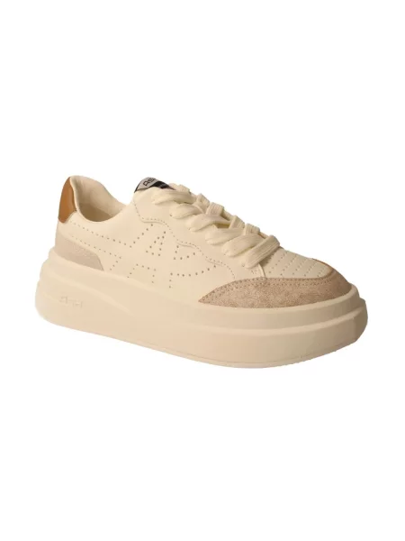 Sneakersy Ash zamszowe z logo białe