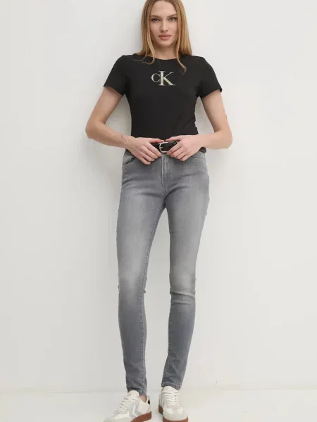 Kavbojke Pepe Jeans SKINNY JEANS MW REGENT siva